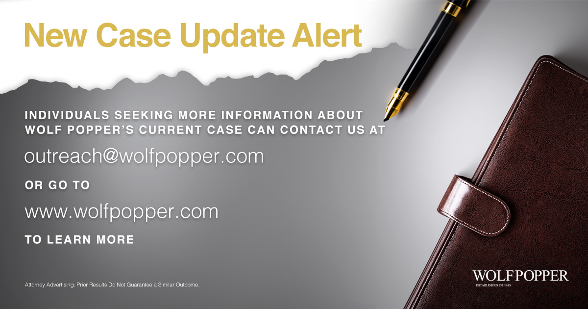 #Shareholder Notice: @WolfPopperLLP Announces the Filing of a #ClassActionLawsuit on Behalf of #Investors in Lyft, Inc. (NASDAQ: $LYFT)
#securitieslitigation #classaction #shareholderactivism #securitiesclassaction #classactions #leadplaintiff
'Link in Comments'