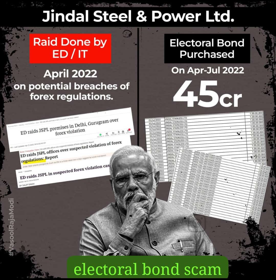 Jithin_PS_'s tweet photo. #ModiKaElectoralBondScam https://t.co/kLQiQJBLMk