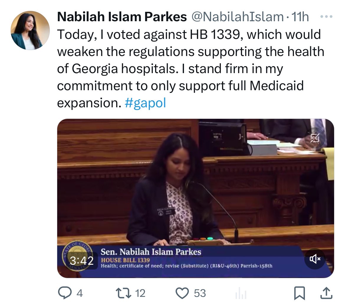 This person is not serious. She talks a lot about improving healthcare, but when given an opportunity to expand access, she votes against. Even a majority of the Dems voted for it! Senate 7 has not had representation for 2 years, but thankfully that time is coming to a close!