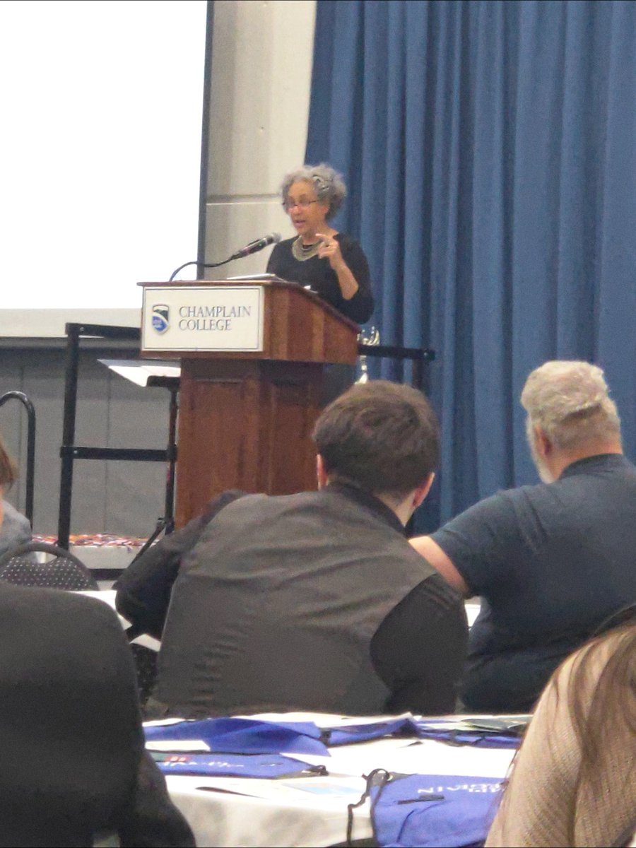 knwilson's tweet image. Dr Monique Taylor, Provost at Champlain College encourages students to be curious and think globally. FBLA Conference today! #rvtc2 #FBLA