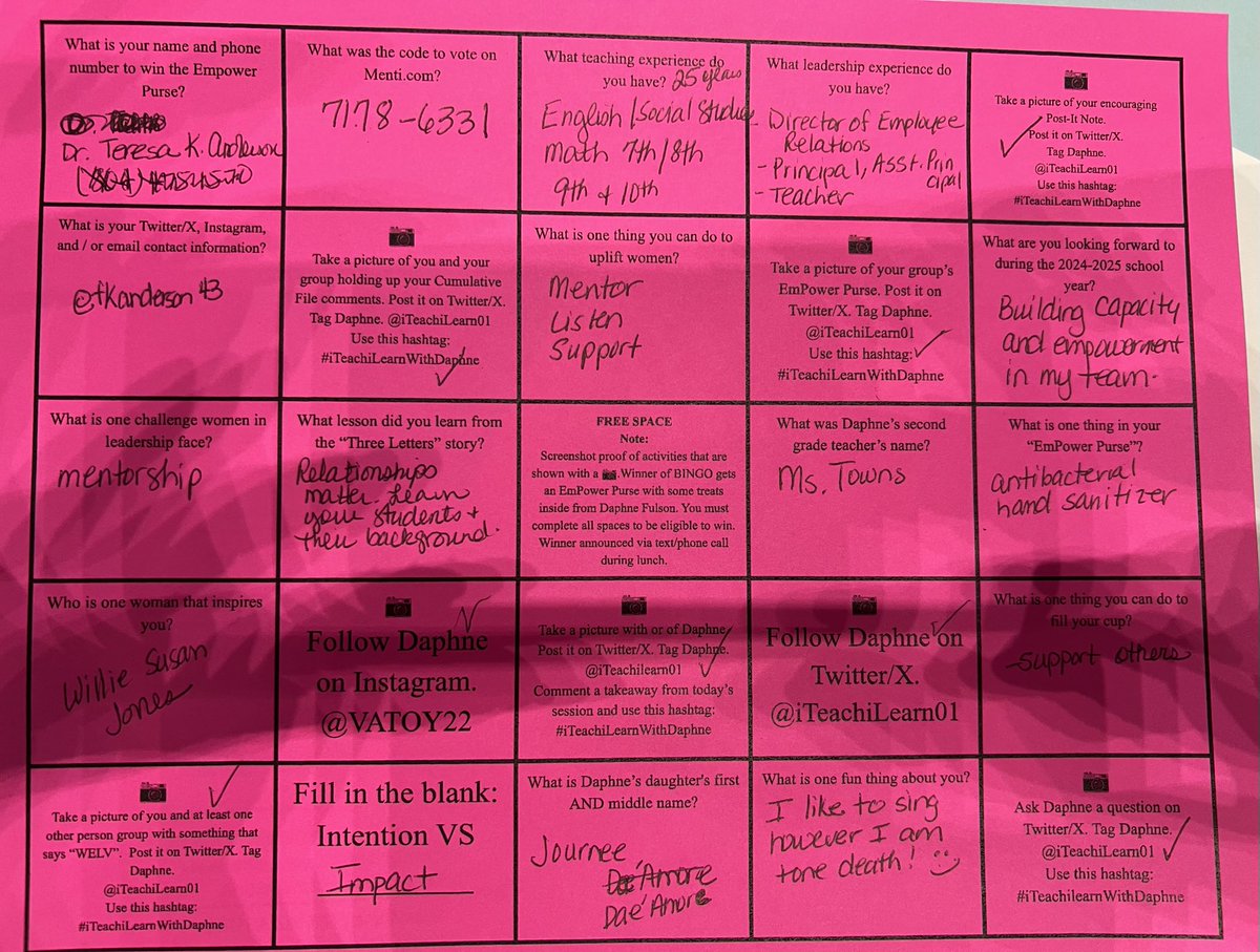 tkanderson43's tweet photo. WELV Bingo 2024-2025. ⁦@iTeachiLearn01⁩  #iTeachiLearnWithDaphne https://t.co/I11Di6bLN4