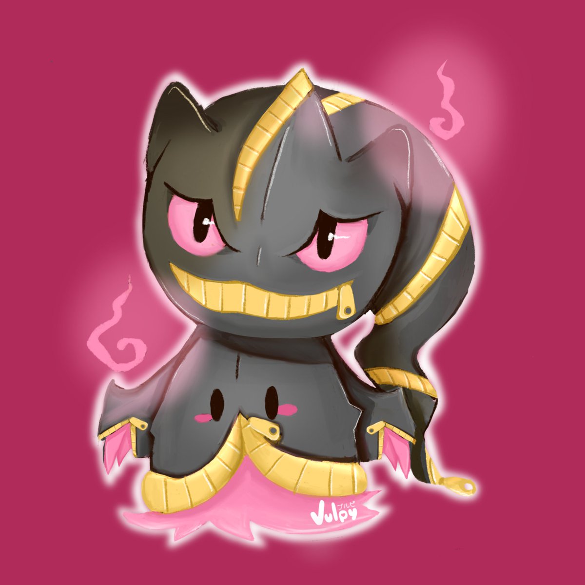 🥰 Here you have, Mega Banette Mimikyu illustration.

💜 I hope you enjoy these drawings as much as I enjoyed making them for you!

#pokemon #spooky #megabanette #banette #mimikyu #stickershop #art #artist