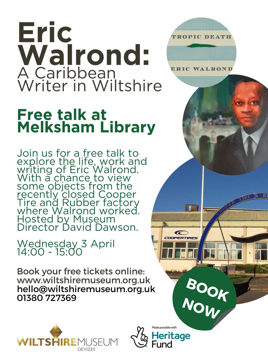 Join us to explore the life, work and writing of Eric Walrond, hosted by David Dawson at Melksham Library.