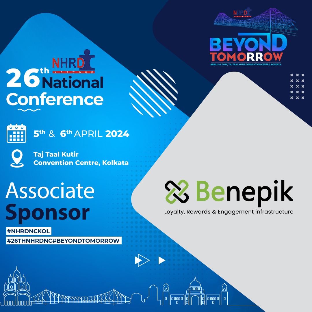 NHRDN's tweet image. Proud to announce our sponsorship: Benepik for the 26th NHRDN Conference Kolkata! Join us at Taj Taal Kutir on April 5th & 6th, 2024.
Register Now: lnkd.in/gAmWt9ks
#NHRDConference2024 #NHRDNCKOL #tutorialpoint #BEYONDTOMORROW #EIILMKOLKATA #BWBUSINESSWORLD #bwpeople