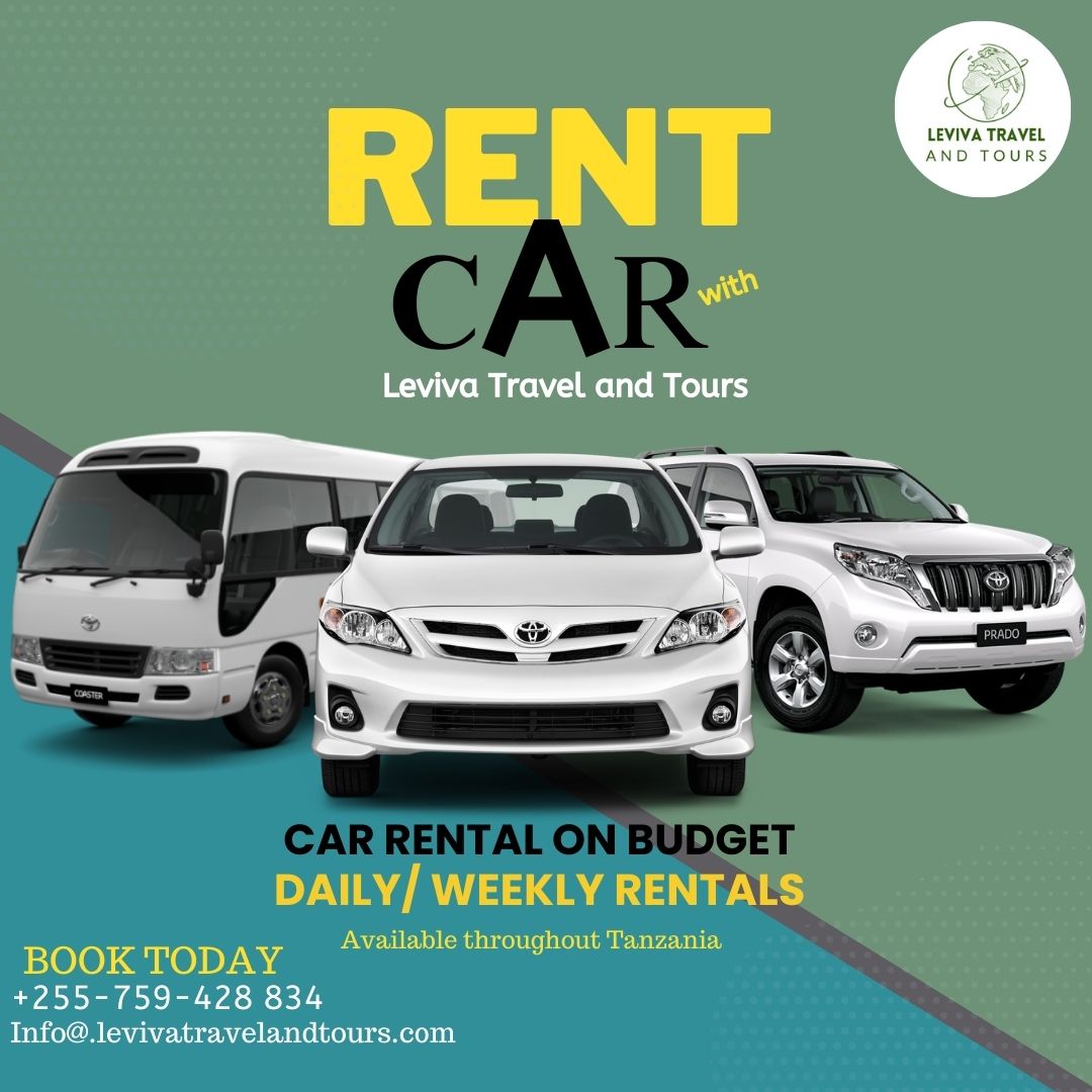 Reliable Car Hire in Tanzania for Business and LeisureTraveling in Tanzania? Leviva Travel is your one-stop solution.We provide top-condition vehicles for business trips, personal adventures, and everything in between.

Booking
Email : levivatravel@gmail.com
Call +255 759 428 834