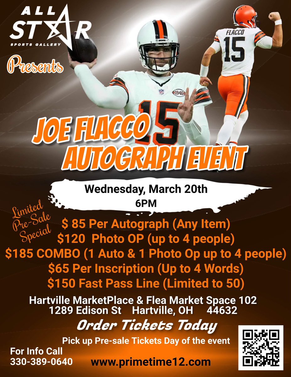 Pumpkinhead 🎃 (@pumpkinnation) on Twitter photo Who’d like a chance to meet & say goodbye to our friend <a href="/JoeFlacco/">Joe Flacco</a>
To enter for a free photo opp:
1. Like this post
2. Follow @pumpkinnation
3. Tag 2 friends in the comments
Winner will be announced Monday, March 18, 2024!
primetime12.com/collections/jo… Who’d like a chance to meet & say goodbye to our friend <a href="/JoeFlacco/">Joe Flacco</a>
To enter for a free photo opp:
1. Like this post
2. Follow @pumpkinnation
3. Tag 2 friends in the comments
Winner will be announced Monday, March 18, 2024!
primetime12.com/collections/jo…