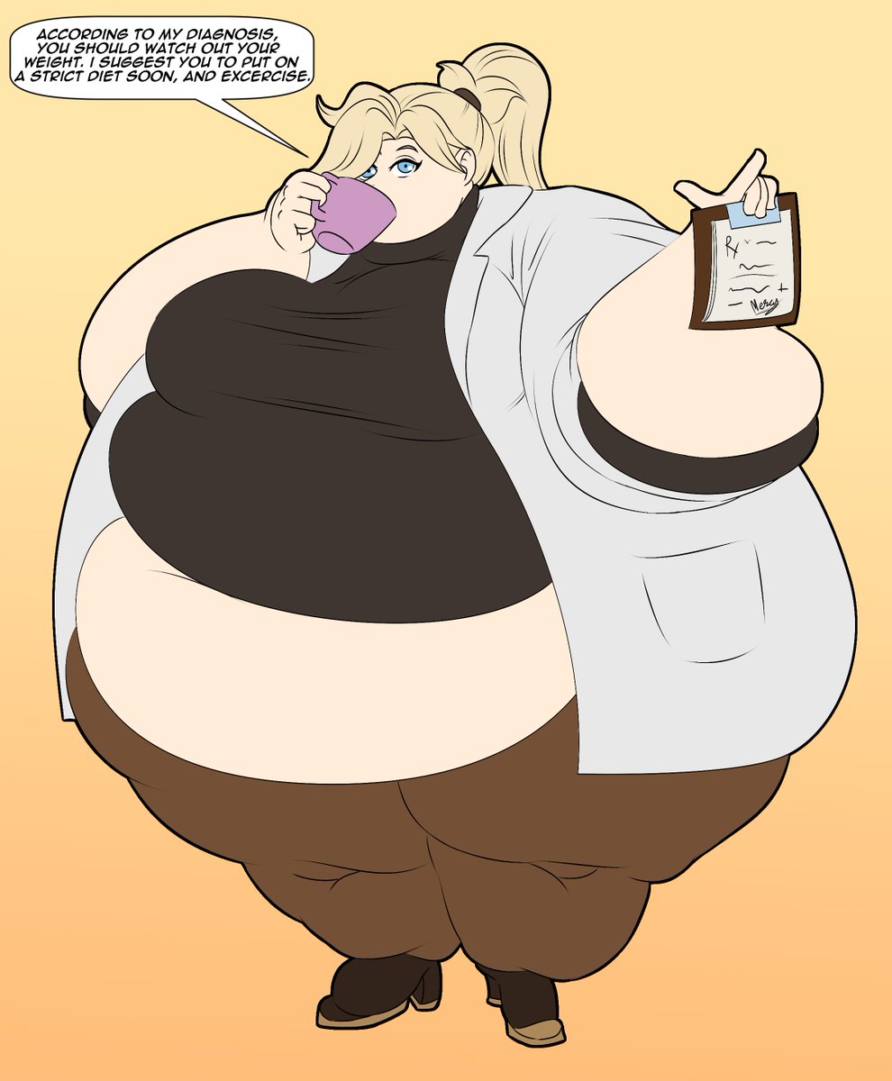EExpander's tweet photo. C0m for @DanielNoone6
A fat Mercy from Overwatch in doctor's robe.
#ssbbw #bbw #weightgain https://t.co/EKbtZamyBB