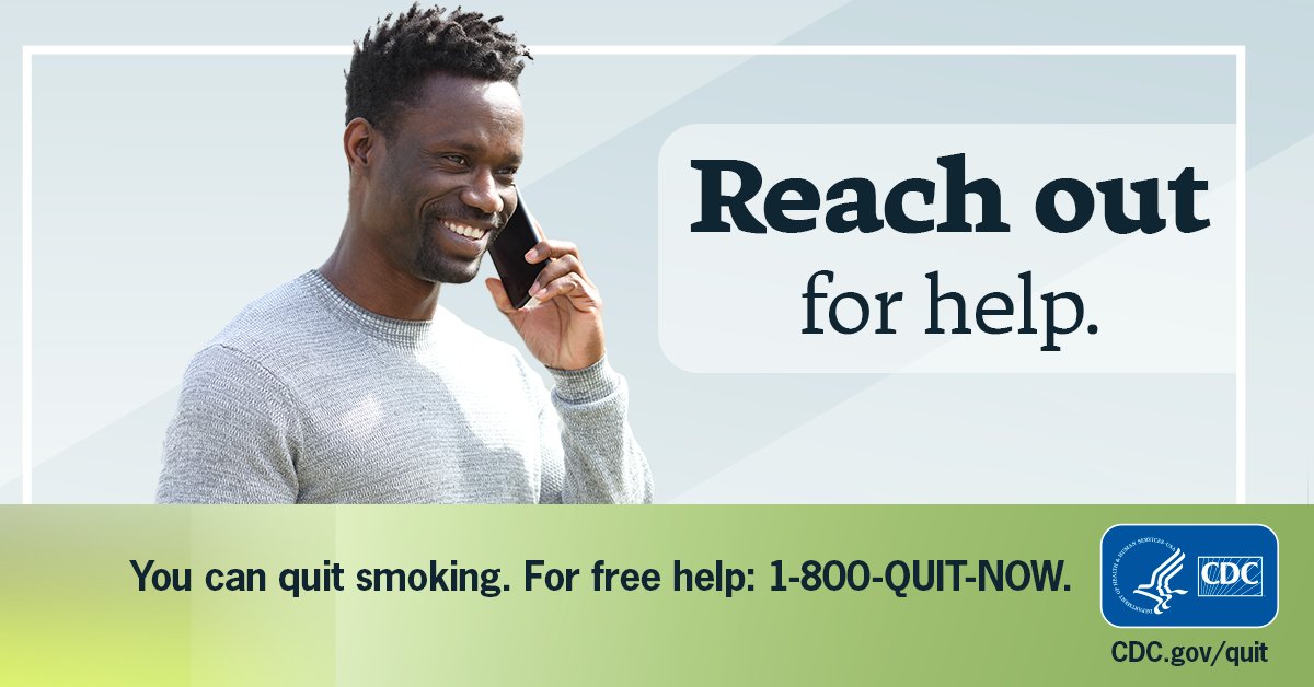 Calling a quitline is one of many ways you can get free help to quit smoking! The quitline provides free coaching and advice to help you be successful as you begin your quit journey. Call 1-800-QUIT-NOW today.