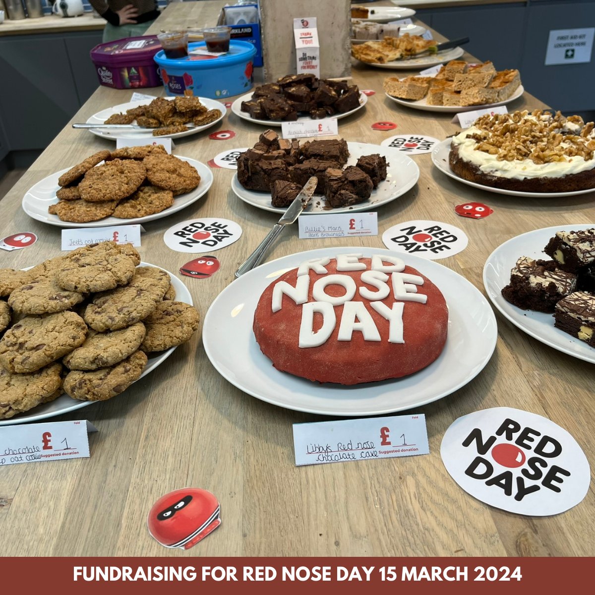 🔴🎈🍰 We're Sweetening Up the Office for Red Nose Day! 🍰🎈🔴
The Blue Cube Team have become expert bakers and have whipped up some scrumptious cakes, muffins, and cookies to raise money so we can make a small difference to the lives of children in need. 🍰🔴🎈