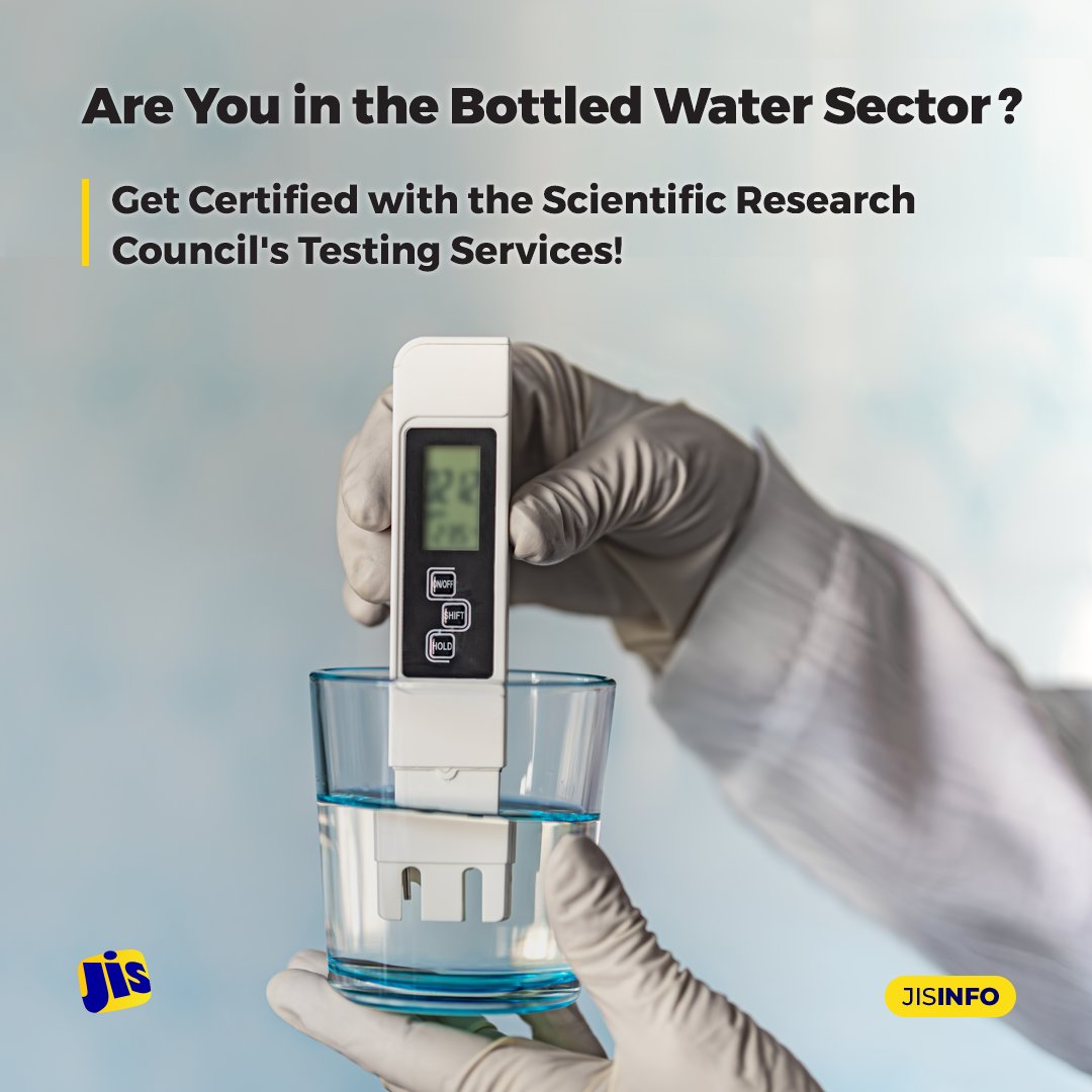 Are you in the bottled water business? 🤔 🍶 The Scientific Research Council offers ISO/IEC 17025 certified testing for a range of parameters so you can ensure safety and satisfaction for your customers. #bottledwater #water #watertest #watertesting #iso #isostandard…