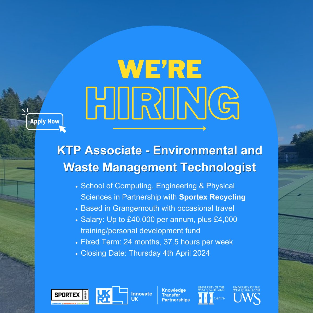 #wearehiring Not long left to apply! Reminder that we're advertising for a #KTP Associate with Sportex Recycling and @UniWestScotland♻ Apply now before it's too late: ce0974li.webitrent.com/ce0974li_webre…
