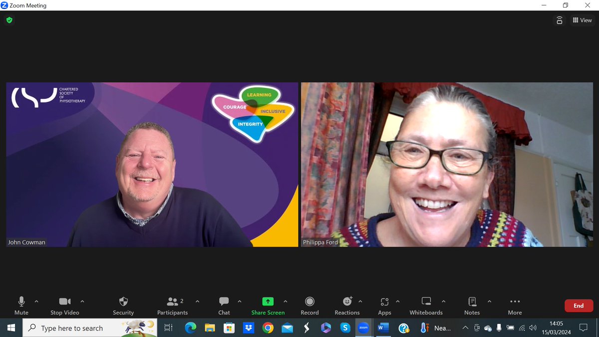 Great to catch up with CSP CEO John Cowman ahead of the <a href="/CSPRA2/">CSP Retirement Association (CSPRA)</a> AGM next Wednesday.  The CSP Retirement Association is really looking forward to him being the guest speaker - <a href="/CSPRA/">ANGELIA NEWSOM</a> members can check i-CSP for details - Thanks John <a href="/thecsp/">Chartered Society of Physiotherapy (CSP)</a>