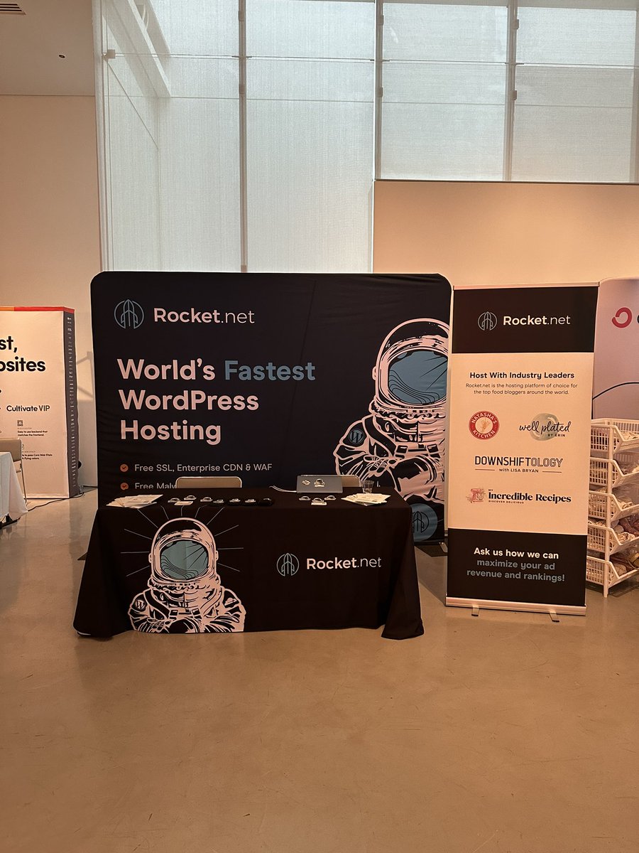 Day 2 at #Tastemaker! Stop by the <a href="/RocketDotNet/">Rocket.net</a> booth for a chance to win two tickets to tonight’s yacht excursion! #wpfoodie #wordpress #hosting