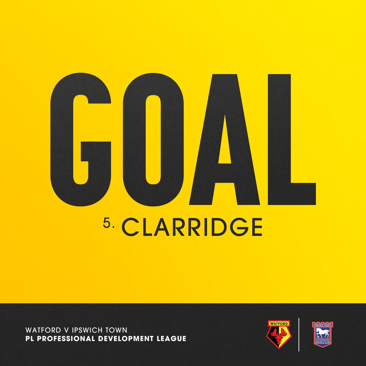 IT'S FIVE! 🖐️ Clarridge heads in a free-kick at the back post! ⏱ 75’ 🐝 5-3 🚜 #WatfordFC