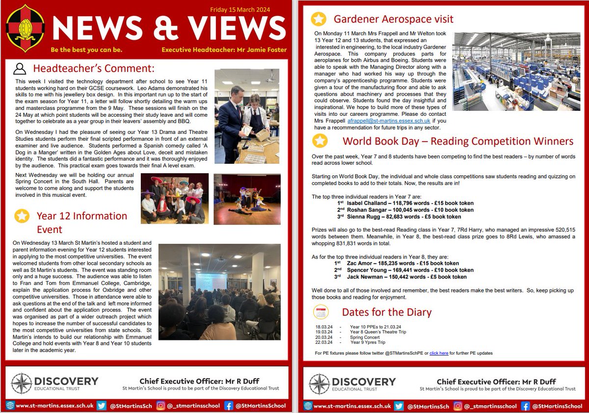 Please click on the link below to view this week's SMS News and Views. st-martins.essex.sch.uk/assets/Documen…