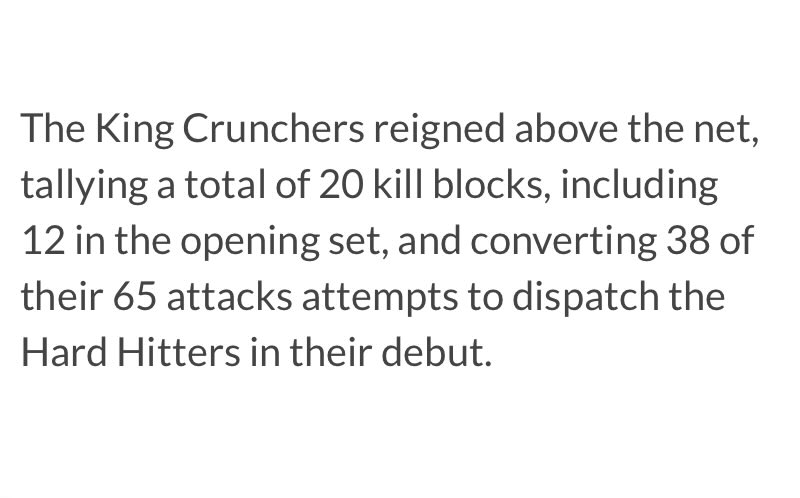 20 KILL BLOCKS 🔥🙌🏻

#CrissCross #KingCrunchers #RebiscoVolleyball #SpikersTurf2024