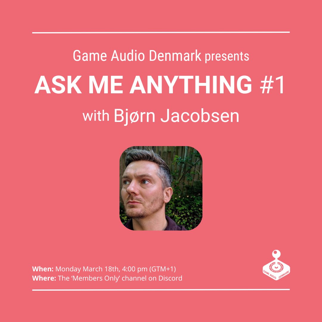 Launching a new AMA series exclusive to our members! Meet top sound professionals, starting with <a href="/CujoSound/">Bjorn Jacobsen / Cujo Sound</a> on March 18th. Dive into discussions on everything from sound design to freelancing.
Join our discord here discord.gg/dEK59KhW
#gameaudio #dkgame