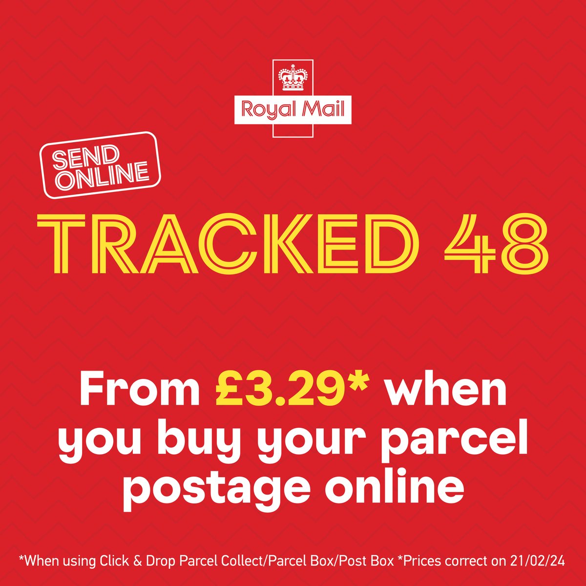 Get a free parcel collection when you buy your Tracked 48 postage online. Book now: ms.spr.ly/6011cc9vb