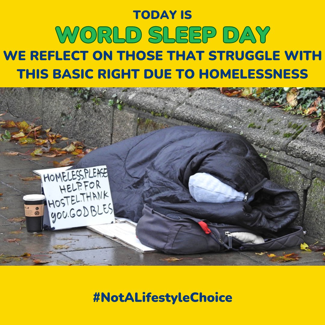 Sleeping helps repair and restore our brains and body, and is essential for good mental and physical health. Being homeless severely impacts on being able to have a decent nights sleep. #WorldSleepDay #RobesProject