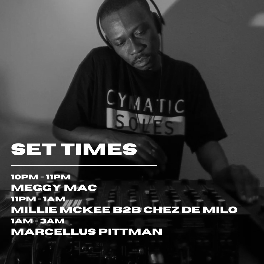 INCOMING!! Tonight's set times are out: 1am - 3am | Marcellus Pittman 11pm - 1am | Millie Mckee B2B Chez De Milo 10pm - 11pm | Meggy Mac Limited tickets are available, click the link and get them whilst you still can 🔗 hdfst.uk/e102265 🔗