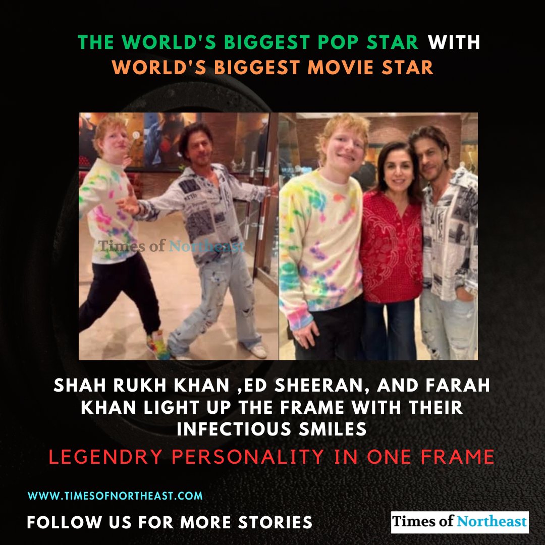 timesofne's tweet photo. Two legendary personalities in one frame! ❤❤❤️❤️

#edsheeran
#sharukhkhan
#farahkhan https://t.co/c3VMgXckvR
