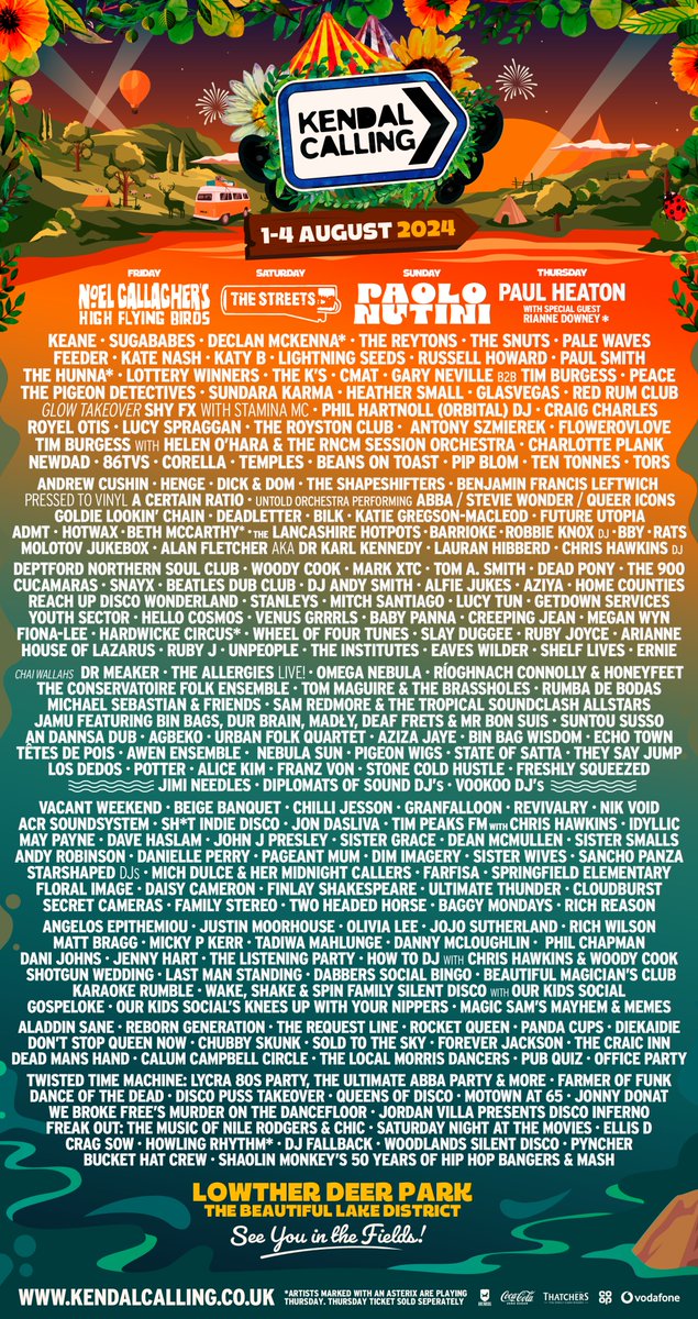 LIKE + RT TO WIN 4 X VIP UPGRADES & WATCH A BAND OF YOUR CHOICE FROM SIDE OF STAGE! 🎉 Dig deep into the 250+ artists joining us for this year's adventure as we transform our picturesque Lake District home into a veritable feast for the senses!