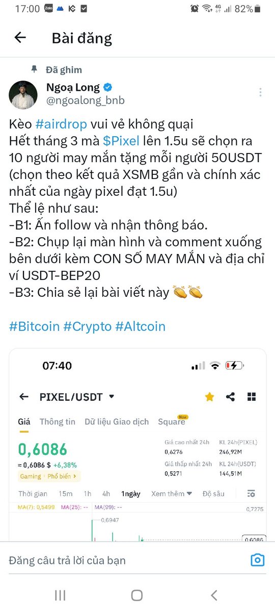 arytruong's tweet photo. @ngoalong_bnb 0x51155e6cde50b1ffe46d23a1d95eb3654cf94d13
Số mai mắn 44 https://t.co/75emYItUmy