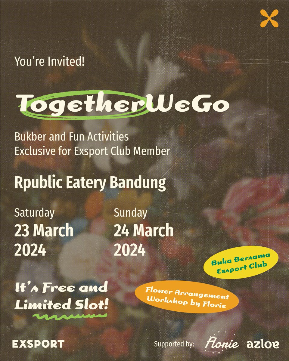 exsportbags's tweet photo. Hi Explorers, kita ketemuan yuk di acara #TogetherWeGo Bukber and fun activities with Exsport! 😲
🗓️ 23 dan 24 Maret 2024
📍 Rpublic Eatery Bandung
Daftarkan diri kamu sekarang di sini: https://t.co/ysZYWMwnH0
Pastikan isi data diri dengan benar ya! https://t.co/yAugof3TCU