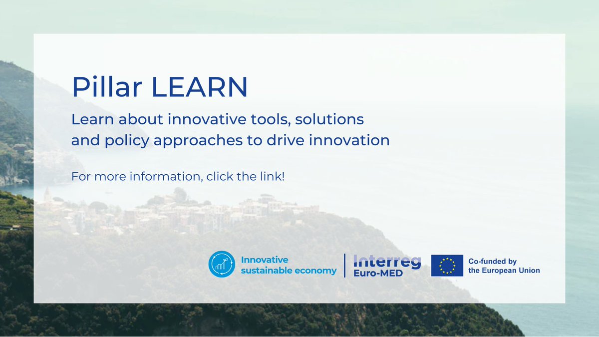 2️⃣ Ready to expand your knowledge on sustainable innovation? #LEARN about resources and opportunities to learn about innovative tools and solutions driving change in the #Mediterranean through the #ISECHub. 🌱Let's make a difference together! …tainable-economy.interreg-euro-med.eu/hub/