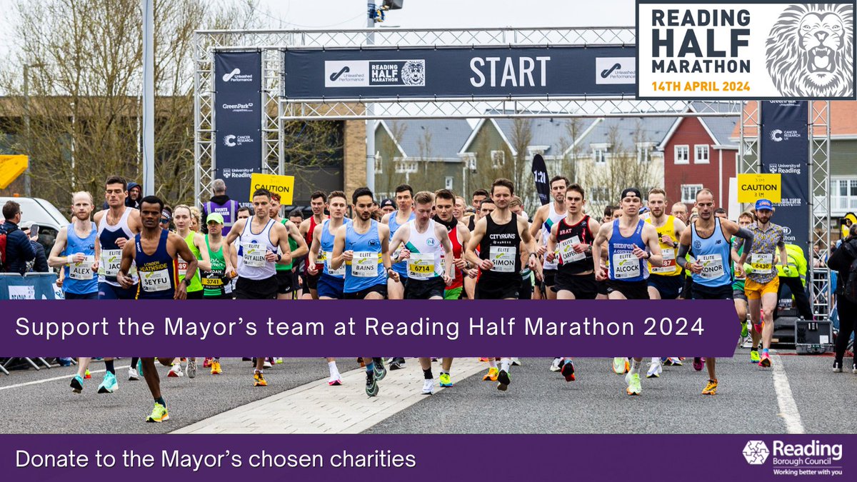 Me and my team will be running 13.1 miles at this year's @readinghalf Marathon on the 14th April to raise funds for the @ReadingRefugees and Reading Stroke Support Group. Please support us by donating to my chosen charities at rdguk.info/MRk8b