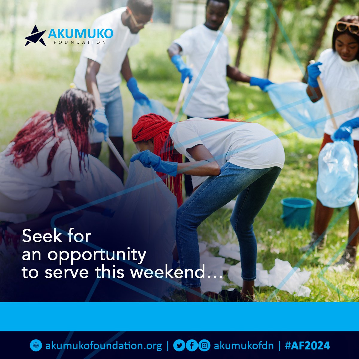 AkumukoFDN's tweet image. Seek for an opportunity to serve this weekend…

#AkumukoFoundation
#AF2024