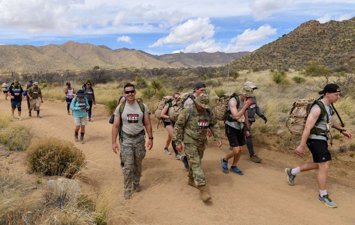 The Foundation wishes John G., John M., David, Mark & Cade a great ruck Saturday at the Bataan Memorial Death March! They are less than $2K away from their $15K goal - care to help them crush it? mightycause.com/team/Bataanmem… Photo: Senior Airman Steven Ortiz