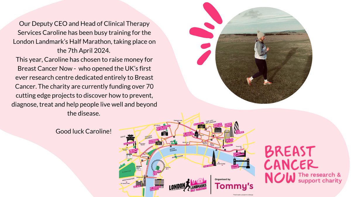 We would like to wish our Deputy CEO Caroline the best of luck for her upcoming half-marathon. If you would like to support Caroline and @BreastCancerNow please visit Caroline's just giving page via this link justgiving.com/fundraising/ca…