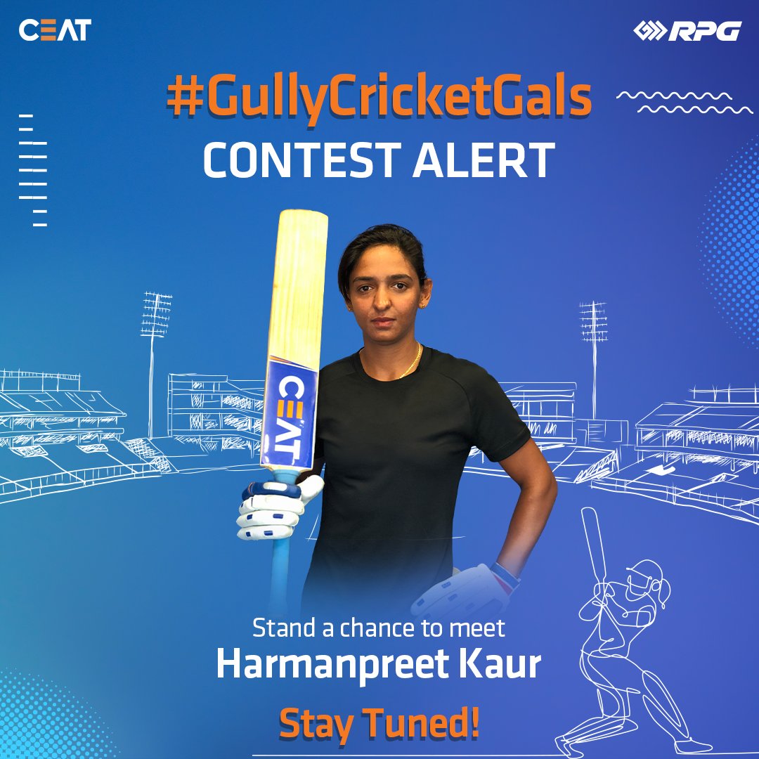 #ContestAlert We're thrilled to announce the upcoming #GullyCricketGals contest, exclusively for women gully cricket squads! Get ready to showcase your cricket skills & stand a chance to meet Harmanpreet Kaur! Stay tuned! Contest starts tomorrow! #CEAT #Contest #Cricket