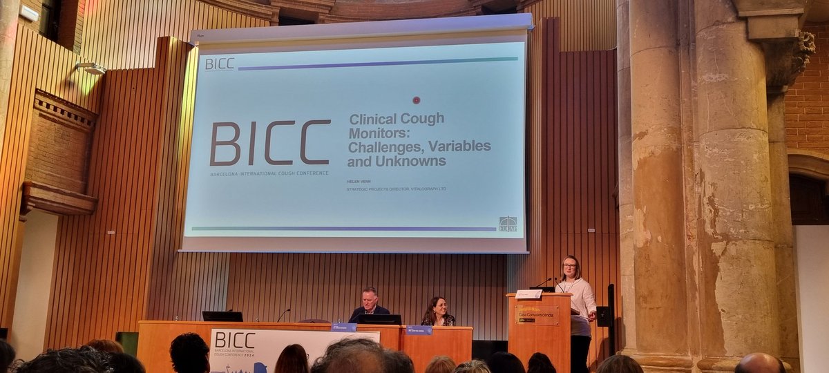 danirossmm's tweet image. Let&apos;s continue with &quot;Clinical cough monitors&quot; by Mrs Helen Venn from @vitalograph #bicc2024