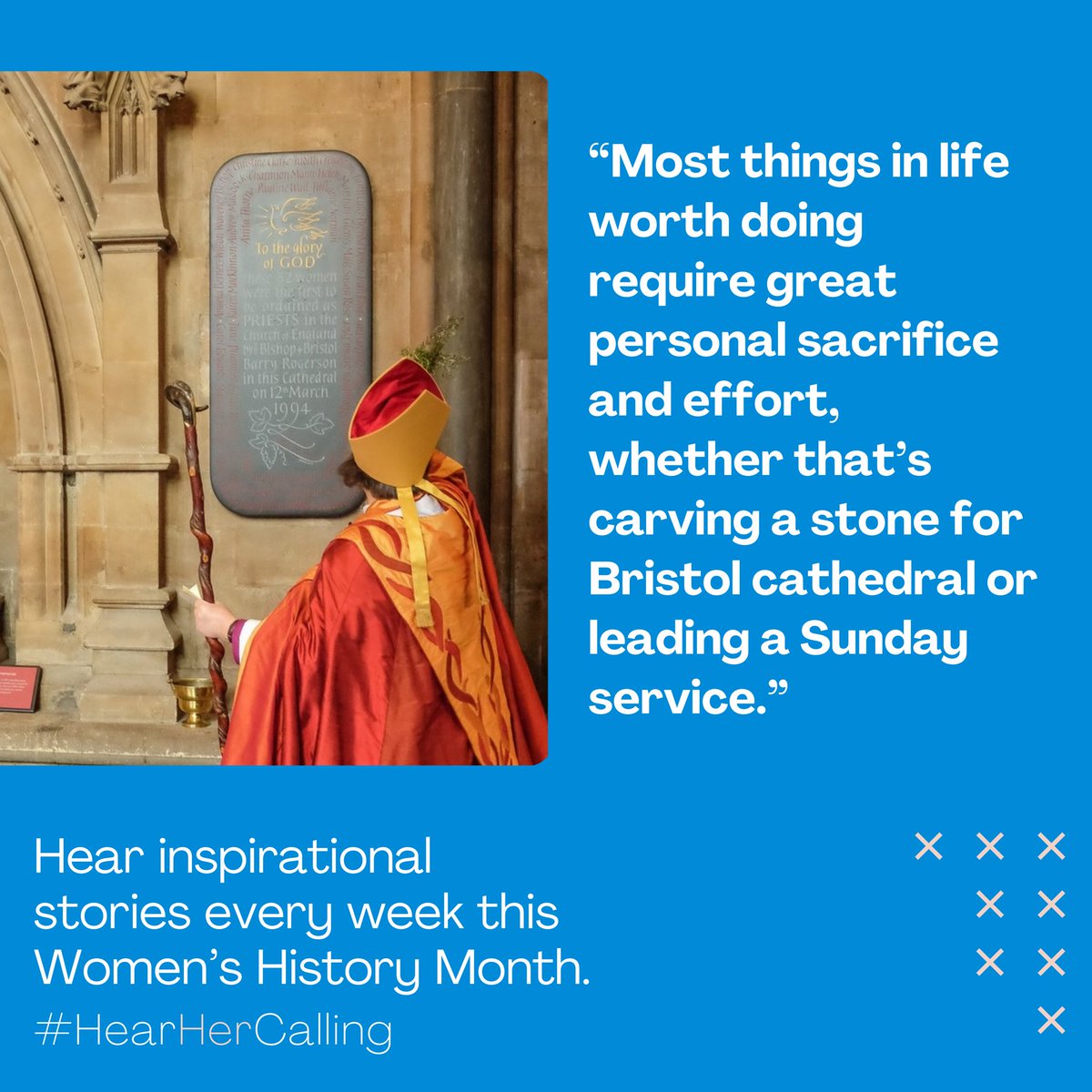 Did you know that the plaque in @BristolCathedra created to commemorate those first 32 ordained women, used to only mention the male Bishop and other male clergy who ordained them? (1/3)