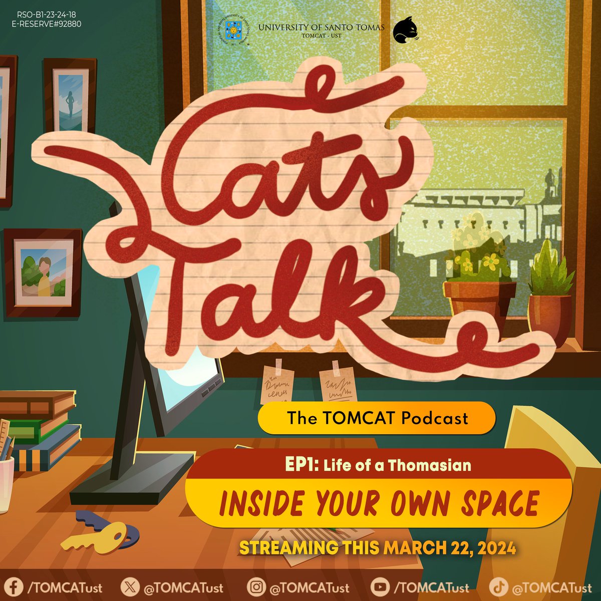 TOMCATust's tweet photo. With the first semester in, the Thomasians need this boost of talk and comfort to get their academics, independence, and shared spaces fueled on the go!
Tune in to the first episode of #CATsTalk, featuring the “Life of a Thomasian” with Gianne and Gabby!
#TheTOMCATPodcast https://t.co/ABhGb6gFvl