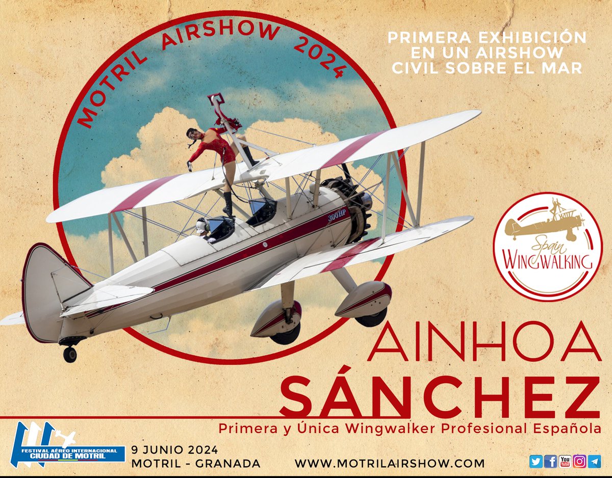 BD 🌞 NOS ALEGRA MUCHO COMUNICAR QUE POR FIN TENDREMOS A AINHOA SÁNCHEZ EN NUESTRO AIRSHOW. TODO UN LUJO.

<a href="/TeleMotrilTV/">TELEMOTRIL</a> <a href="/Motril__Digital/">Motril Digital</a> <a href="/Copemotril/">COPE Motril</a> <a href="/NewsAirshow/">Airshow News</a> <a href="/Airshowinfohu/">Airshowinfo.hu</a> <a href="/aviaciondigital/">Aviación Digital</a>