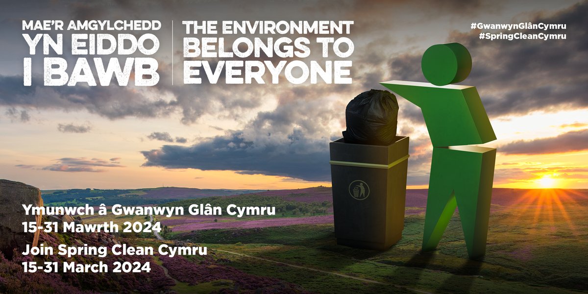 And we’re off! Spring Clean Cymru 2024 is officially underway! Visit our website to find out how to get involved or register a clean up > bit.ly/3wxe8dd Remember to share your photos and videos with us and use the hashtag #SpringCleanCymru #CaruCymru