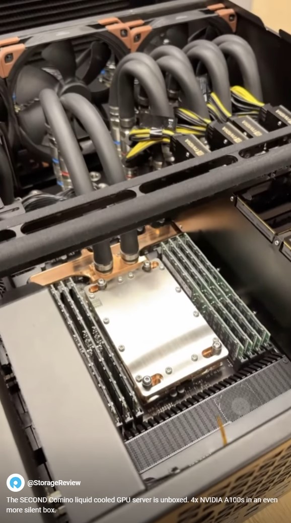 adventurers_4's tweet image. The SECOND Comino liquid cooled GPU server is unboxed. 4x NVIDIA A100s in an even more silent box.
youtube.com/shorts/e4RX96-…
#NVIDIA #NVIDIAA100