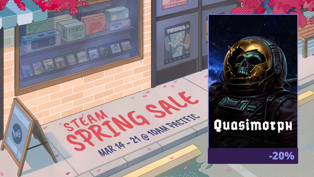 quasimorph's tweet image. Quasimorph - an extraction roguelike set in the dark future - is 20% off till March 21st!
Also there is an open beta of our 2nd major update you can participate in!
#SteamSpringSale #Quasimorph #roguelike #turnbased