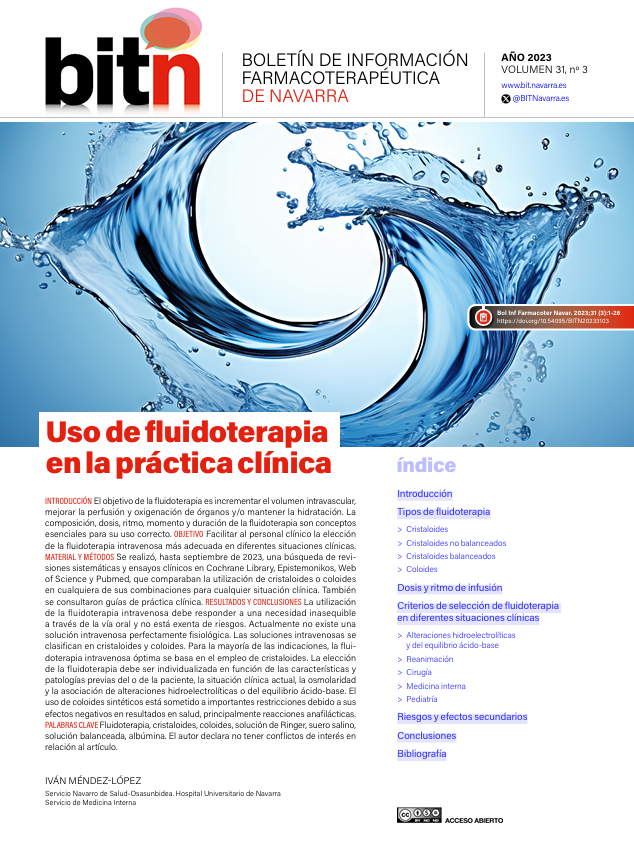 BITNavarra's tweet photo. 📢📢Nuevo BIT: "Uso de fluidoterapia en la práctica clínica"
https://t.co/pqIEgIa9MU
@salud_na https://t.co/9kYoUQ4Ymm