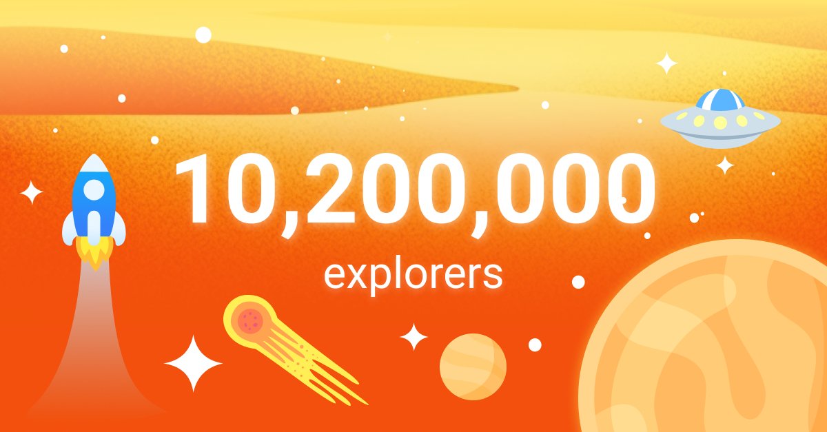 Starnetworkdefi's tweet image. &amp;lt;10.2 Million Explorers Worldwide&amp;gt;
Star Network community has just recorded 10.2 million Explorers worldwide. Let’s keep going!