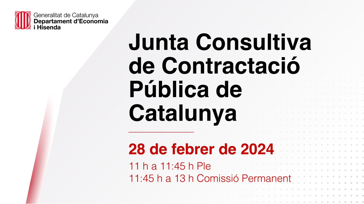 📣Ja teniu disponibles els nous Informes aprovats per la Junta Consultiva de Contractació Pública de Catalunya #JCCPCat en la sessió de 28 de febrer❗ 🔗Versió cat: tuit.cat/lHvqE 🔗Versió cast: tuit.cat/tobiL