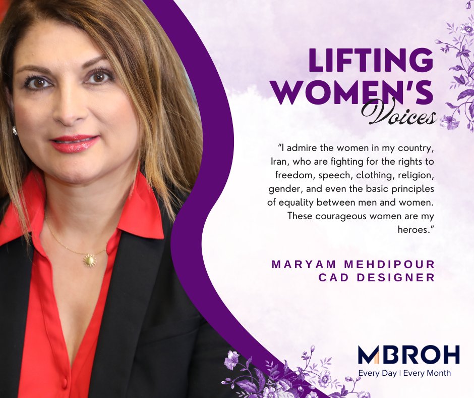MbrohEngineer's tweet image. This #womenshistorymonth, we&apos;re showcasing the unique perspectives of the #women who move our industry forward. Today, we&apos;re celebrating the contributions of #caddesigner Maryam Mehdipour. Maryam recently marked nine years with Mbroh!