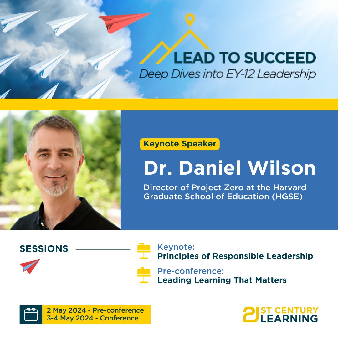 Join Dr. Daniel Wilson (@danielwilsonPZ) in his keynote: Principles of Responsible Leadership and Pre Conference presentation: Leading Learning that Matters at #L2S #schoolleadership