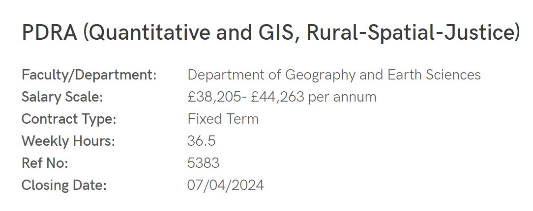 New Job Opportunity: I'm looking for a Quantitative / GIS post-doc to work on the Rural-Spatial-Justice project, examining rural discontent and support for disruptive politics. 4.5 years. Closing date: 7 April. More details: jobs.aber.ac.uk/en/vacancy/pdr…