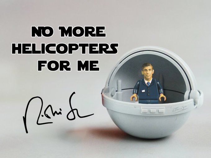 Rishi Sunak ditches his helicopter and opts for something more fitting for his travels. https://t.co<a href="/tag/fitforwork"class="tags"><span>#fitforwork</span></a>