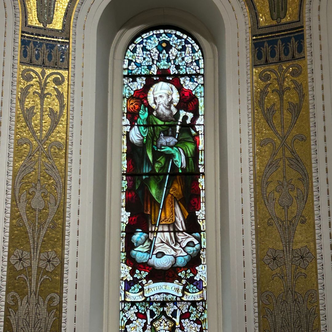Happy St. Patrick's Day from all at MIE. St. Patrick holds a special place here, illuminating our Chapel with a stained-glass window. We wish to extend this blessing to our community 'May love and laughter light your days and warm your heart and home this #StPatricksDay