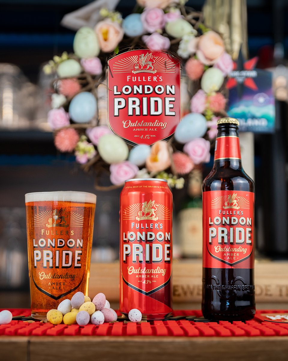 With Easter on the horizon, we're giving you a 15% discount on any of Fuller's London Pride bottles, cans or drinkers kits! ❤️ Use the code 'LONDONPRIDE-15' at checkout. 🔗 fullersbrewery.co.uk/collections/lo… Code valid until midnight 18/03/2024. Not valid for subscriptions.